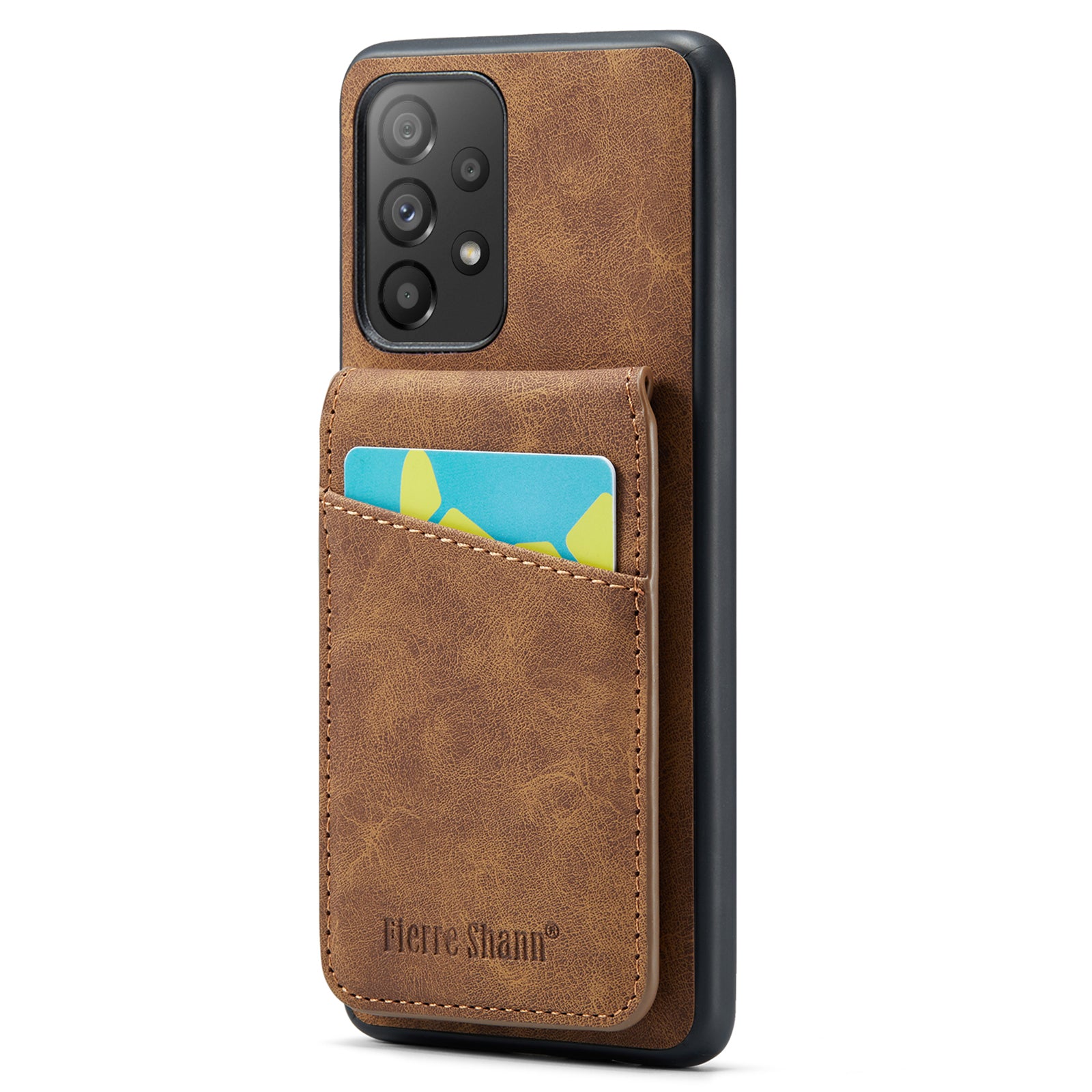 FIERRE SHANN For Samsung Galaxy A33 5G RFID Blocking Card Slots Kickstand PU Leather TPU Phone Case FIERRE SHANN For Samsung Galaxy A33 5G RFID Blocking Card Slots Kickstand PU Leather TPU Phone Case